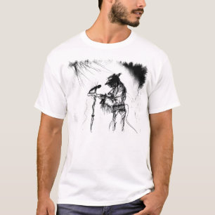 Blues-Musik Live-Band Gitarren-Skizze-Kunst T-Shirt