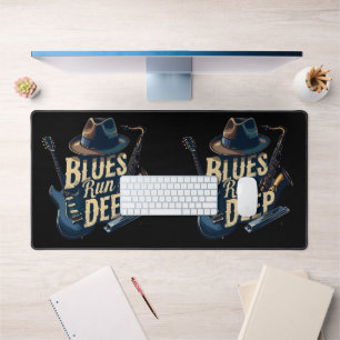 Blues-Musik Retro-Ästhetik Vintage-Jazz Schreibtischunterlage