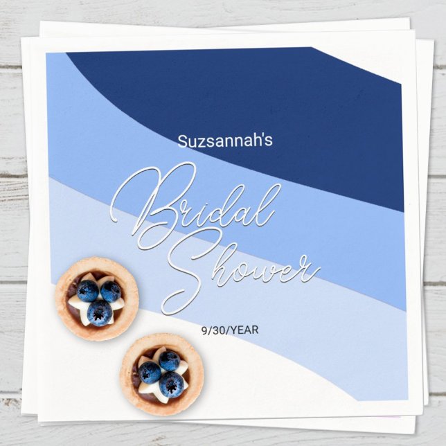 Blues Navy Carolina Robins Egg Horizontal Streams Serviette (Von Creator hochgeladen)