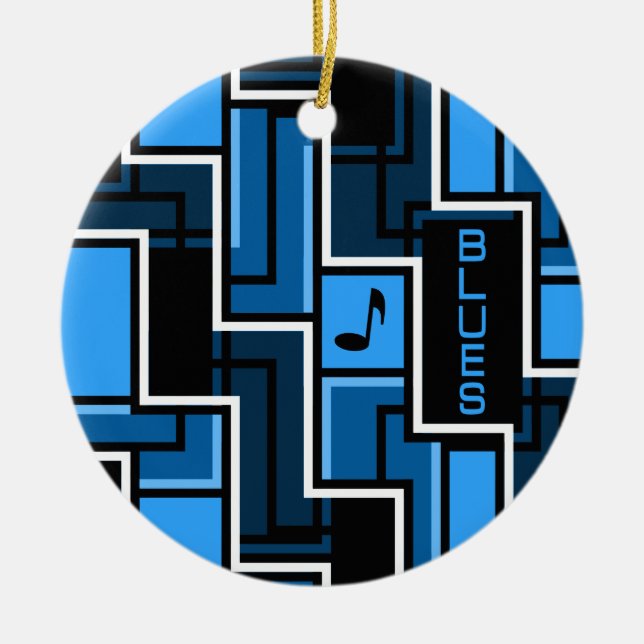 Blues-Ornament - anpassen Keramikornament (Vorne)