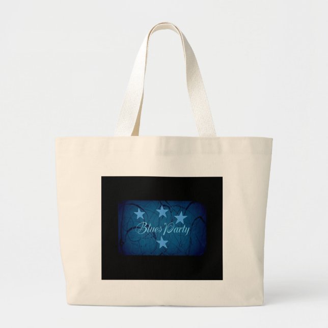 Blues-Party-Jumbo-Tasche Jumbo Stoffbeutel (Vorne)