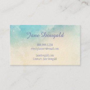 Blues Pastell im Wasser Pink Custom Business Card Visitenkarte