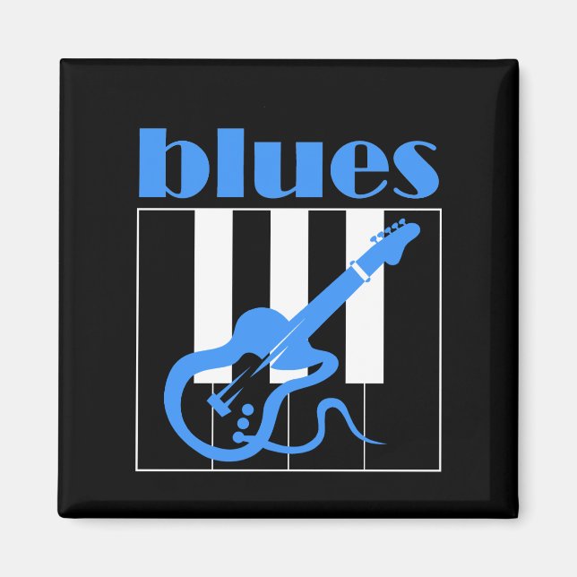Blues Piano und Gitarre Magnet (Vorne)