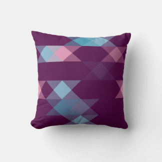 blues, pinks and purple geometric kissen
