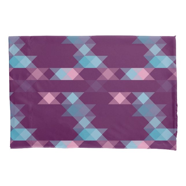 blues, pinks and purple geometric kissenbezug (Vorderseite)