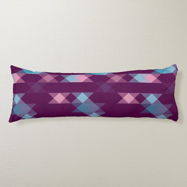 blues, pinks and purple geometric seitenschläferkissen (Vorderseite)