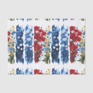 Blues Reds Summer Wild Blume Decoupage Seidenpapier