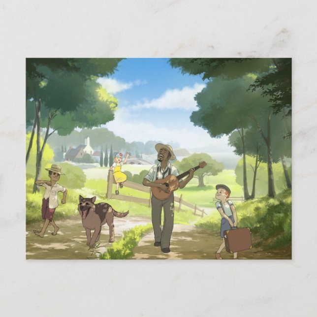 Blues Sängerin verlasse Stadt Postkarte (Vorderseite)