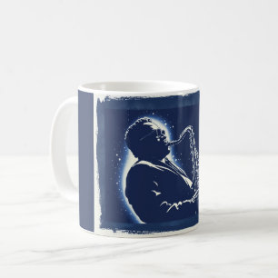 Blues-Saxophonspieler Pop-Art-Musiker Musik Kaffeetasse