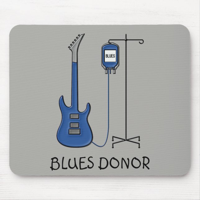 Blues-Spender-Gitarre Mousepad (Vorne)