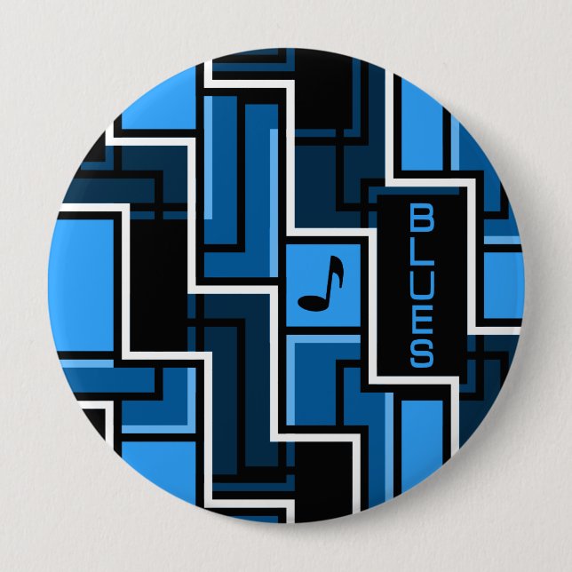 Blues-Taste, riesig Button (Vorderseite)