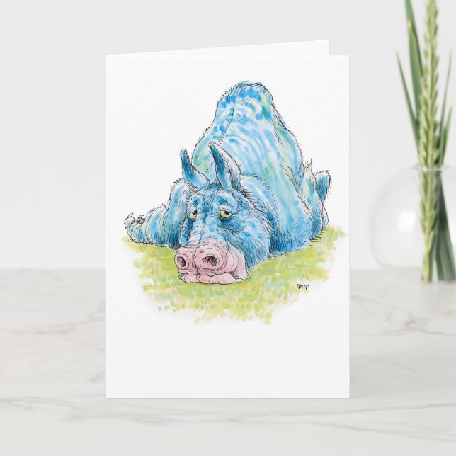 Blues-Tier Greeeting Karte (Vorderseite)