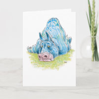 Blues-Tier Greeeting Karte