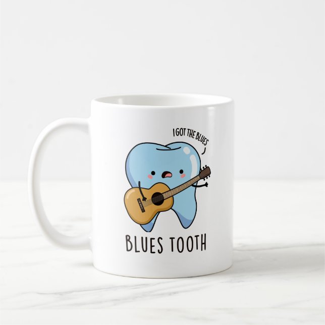 Blues Tooth Funny Dental Music Pub Kaffeetasse (Links)