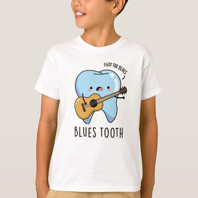 Blues Tooth Funny Dental Music Pub T-Shirt (Vorderseite)