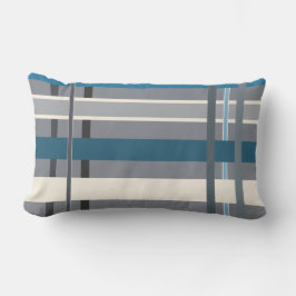 Blues und Graustreifen Lendenkissen