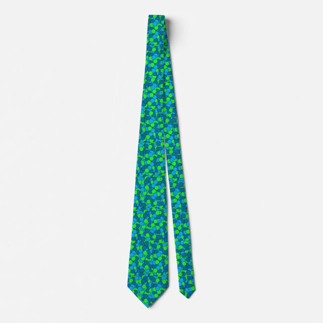 Blues und Green Neck Tie Krawatte (Vorderseite)