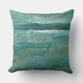 Blues und Tees Abstrakte Abstrakte Strandküste Kissen