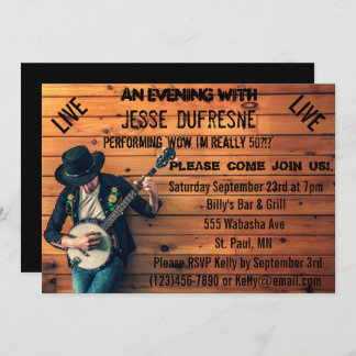 Blues zum Geburtstag Einladung