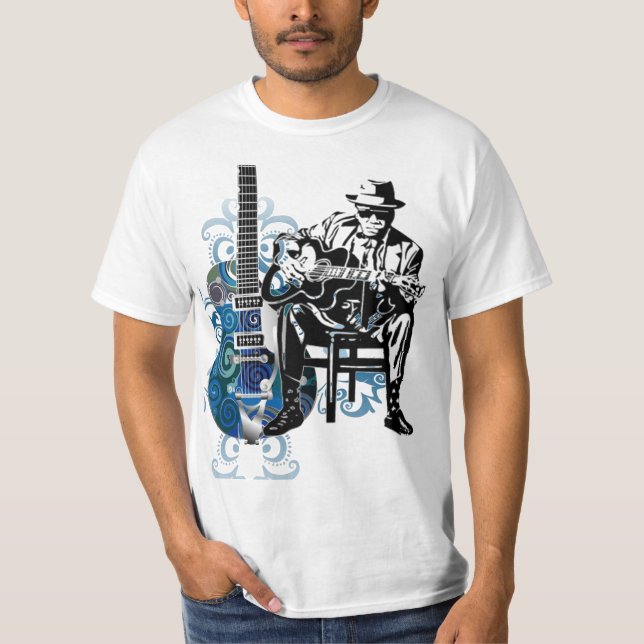 Bluesgitarrenmann-Soul-Musikt-shirt T-Shirt (Vorderseite)