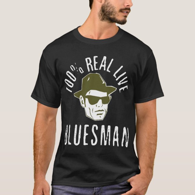 Bluesman-Dunkelheits-Shirt 100% T-Shirt (Vorderseite)