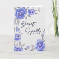 Bluest Poppies - Deepest Sympathy Card