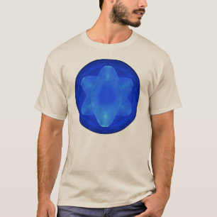 Bluestar auf Weiß T-Shirt
