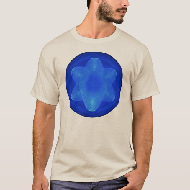 Bluestar auf Weiß T-Shirt (Vorderseite)