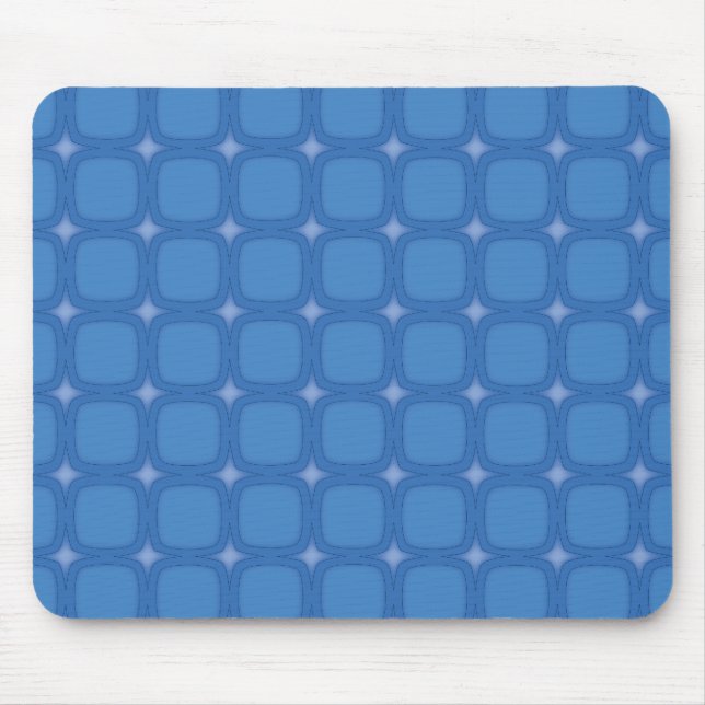 Bluesville Retro Rounded Squares Mousepad (Vorne)