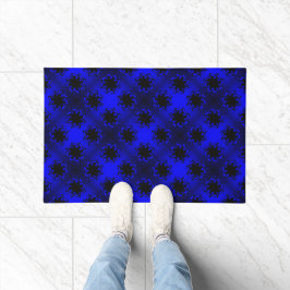 Bluesy Blue Gradient Star Bow Fußmatte