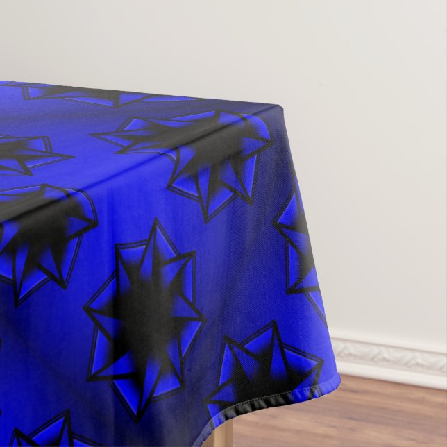 Bluesy Blue Gradient Star Bow Tischdecke (Beispiel)