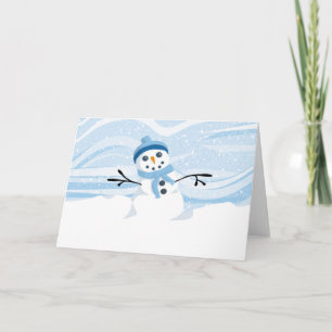 Bluesy Snowman Card Feiertagskarte