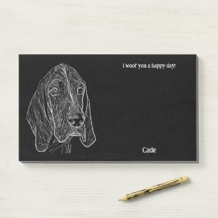 Bluetick Coonhound Abstrakt Art Hund Name Post-it Klebezettel