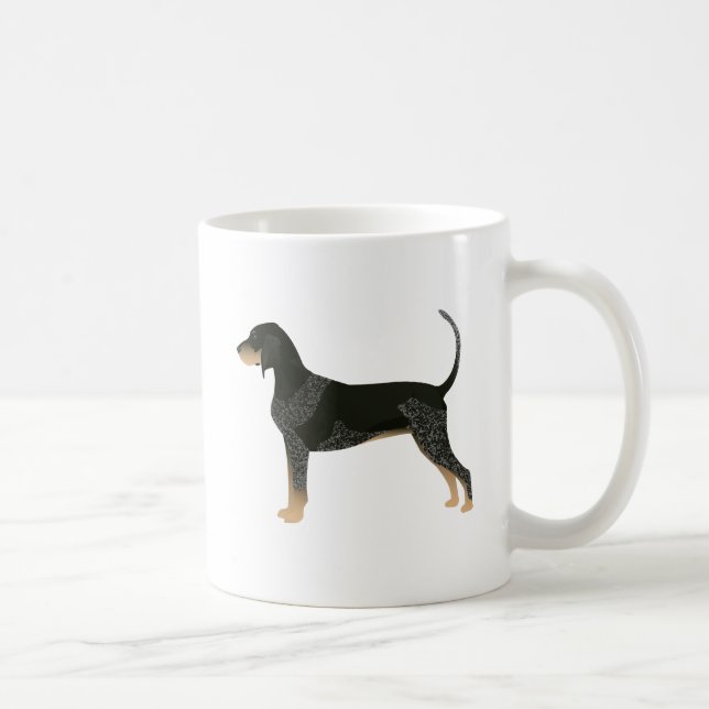 Bluetick Coonhound Basic Brettdesign individuell a Kaffeetasse (Rechts)