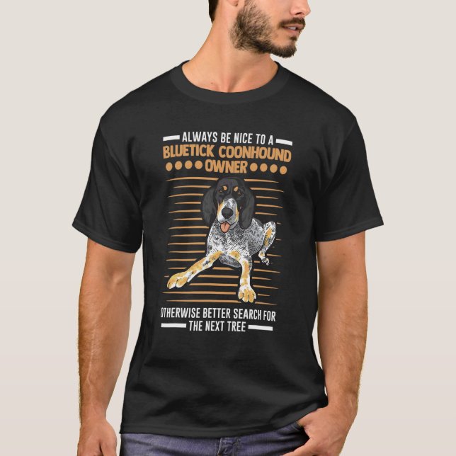 Bluetick Coonhound Besitzer T-Shirt (Vorderseite)