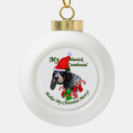 Bluetick Coonhound Christmas Keramik Kugel-Ornament