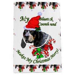Bluetick Coonhound Christmas Mittlere Geschenktüte