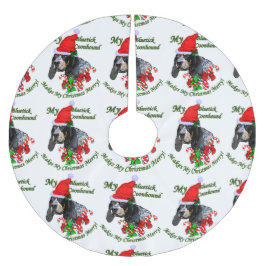 Bluetick Coonhound Christmas Polyester Weihnachtsbaumdecke