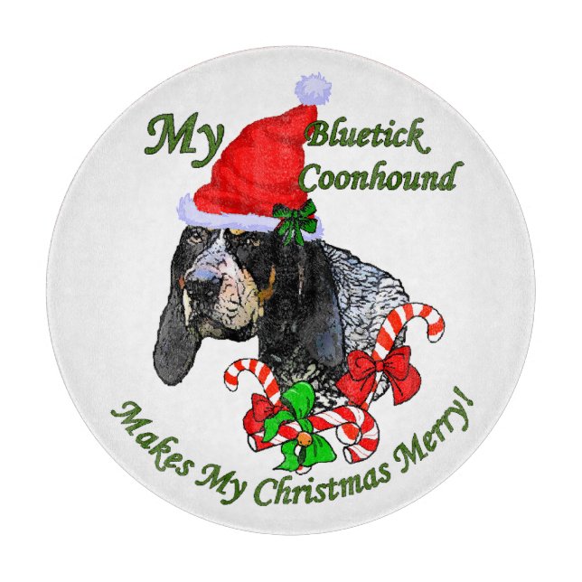 Bluetick Coonhound Christmas Schneidebrett (Vorderseite)