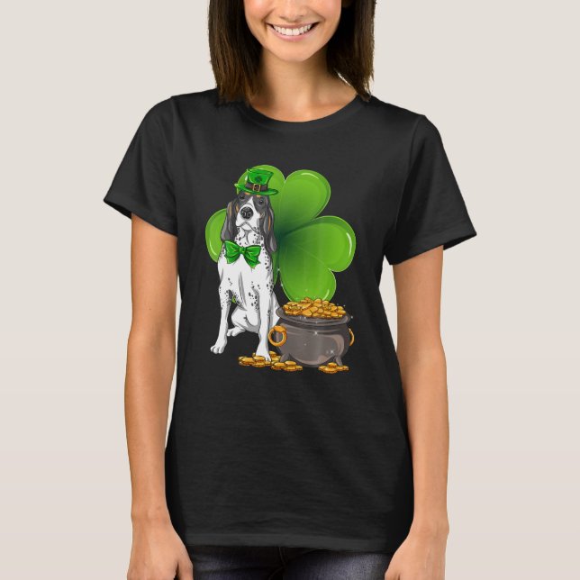 Bluetick Coonhound Dog Irish Leprechaun Saint St S T-Shirt (Vorderseite)