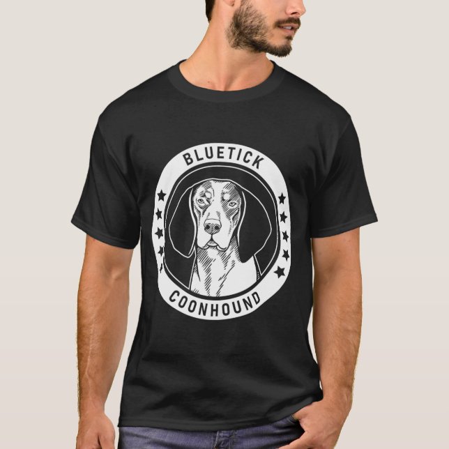 Bluetick Coonhound Fan Geschenk T-Shirt (Vorderseite)