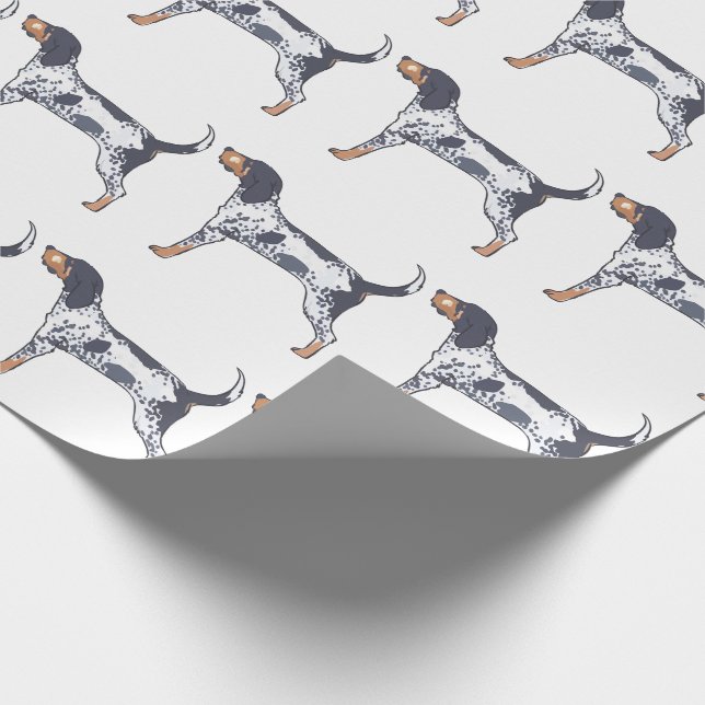 Bluetick Coonhound Geschenkpapier (Ecke)