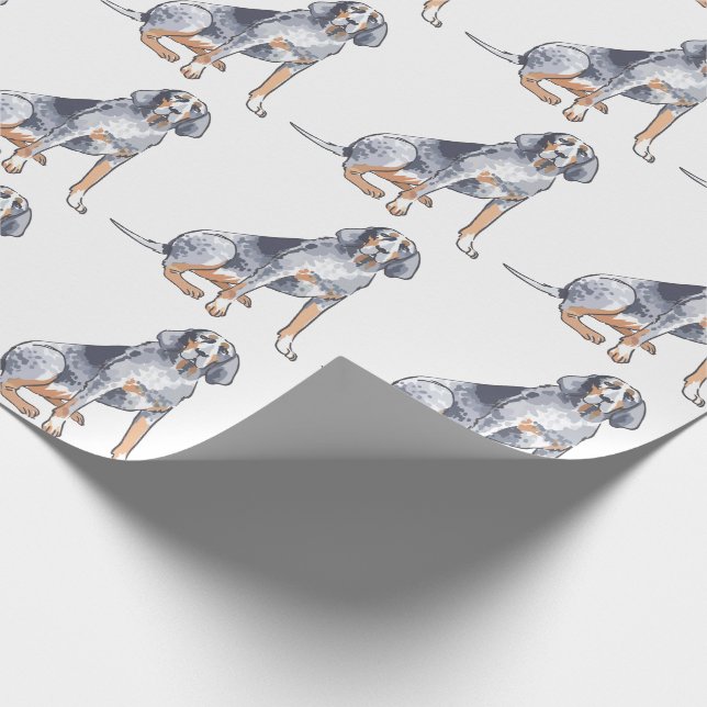 Bluetick Coonhound Geschenkpapier (Ecke)