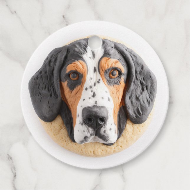 Bluetick Coonhound Hund 3D Inspiriert Geschenkanhänger (Vorderseite)