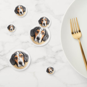 Bluetick Coonhound Hund 3D Inspiriert Konfetti