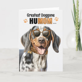 Bluetick Coonhound Hund Bester HuMOM Muttertag Feiertagskarte
