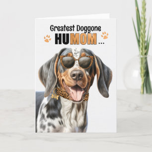 Bluetick Coonhound Hund Bester HuMOM Muttertag Feiertagskarte