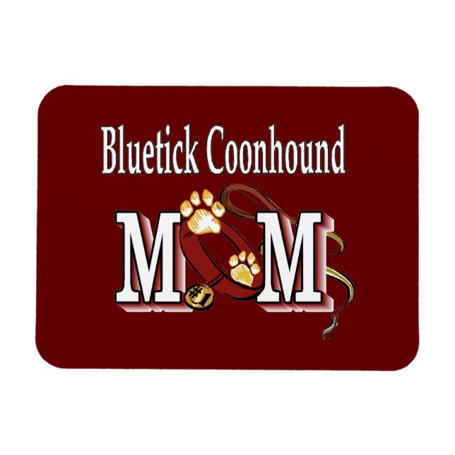 Bluetick Coonhound Hund MAMA Magnet (Horizontal)