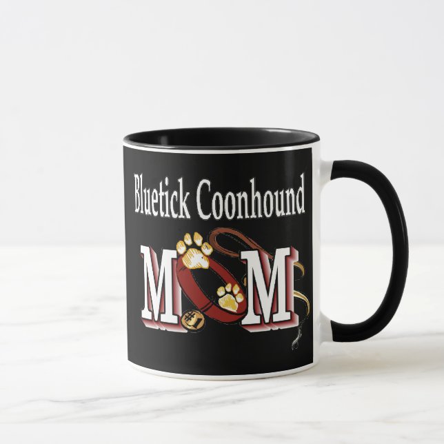 Bluetick Coonhound Hund MAMA Tasse (Rechts)