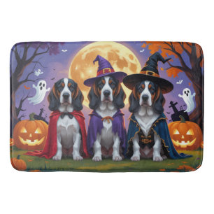 Bluetick Coonhound Hunde Pumpkin Halloween Funny Badematte